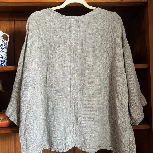 Flax Heathered Gray Knit Top - Picture 6 of 8